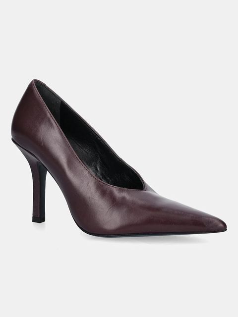 Patrizia Pepe szpilki skórzane kolor fioletowy 8Z0106 L166 M536 - zdjęcie produktu nr 1