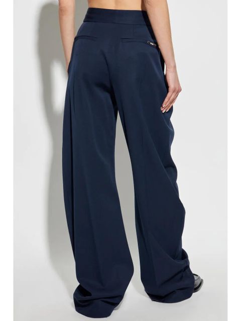 The Attico virgin-wool palazzo pants - Blue