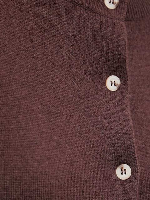 Answear.LAB kardigan z wełny merino z szalem damski kolor brązowy lekki