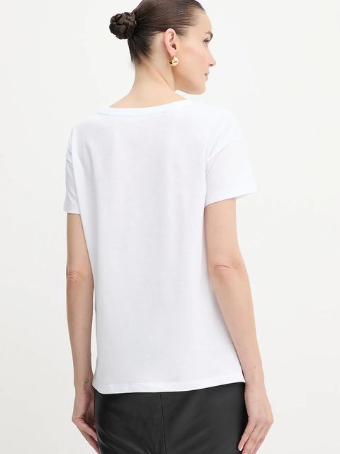 Armani Exchange t-shirt bawełniany damski kolor biały XW001356 AF10356