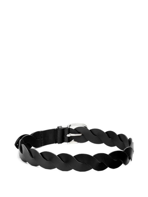 ISABEL MARANT Zigza braided-leather belt - Black - zdjęcie produktu nr 2
