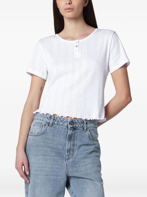Róhe pointelle-knit T-shirt - White - zdjęcie produktu nr 1