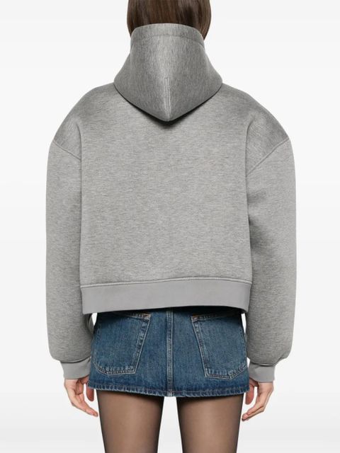 WARDROBE.NYC scuba-jersey hoodie - Grey