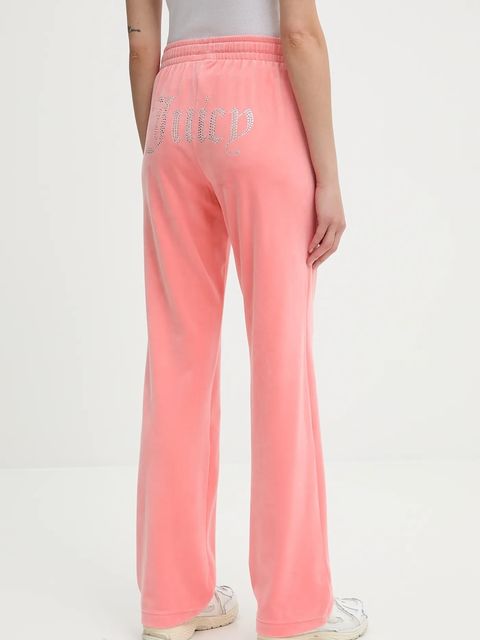 Juicy Couture spodnie dresowe kolor pomarańczowy z aplikacją JCAPW045