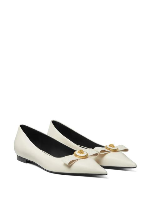 Versace Medusa leather ballet flats - Neutrals