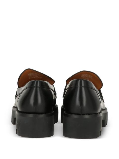Tory Burch logo-detail loafers - Black