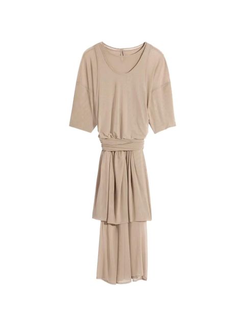 LEMAIRE double layer midi dress - Neutrals - zdjęcie produktu nr 1