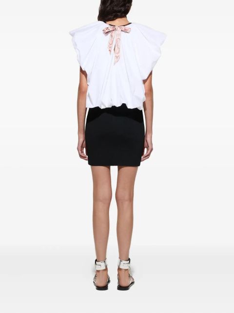 PUCCI label-embellished ribbed mini skirt - Black