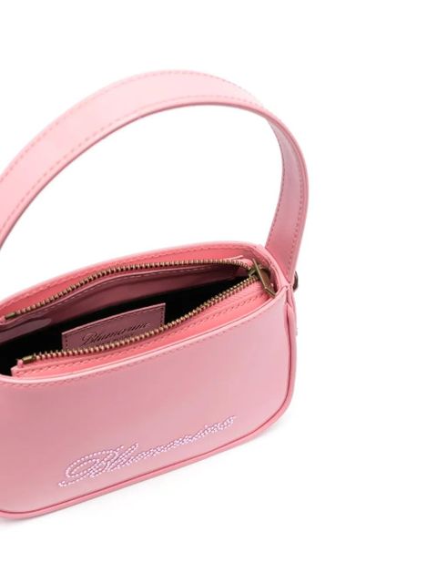 Blumarine logo-detail leather mini bag - Pink