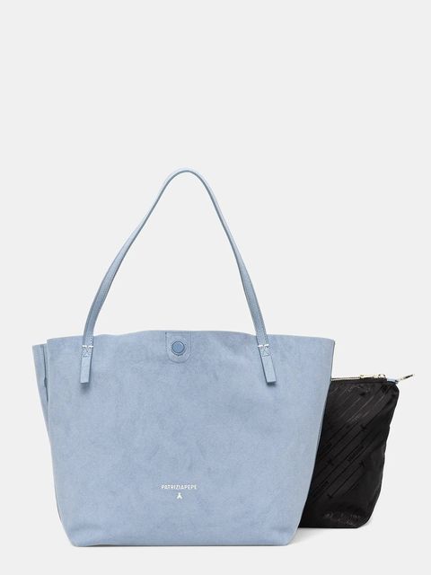 Patrizia Pepe torebka skórzana dwustronna kolor niebieski 2B0130 L153 - zdjęcie produktu nr 1