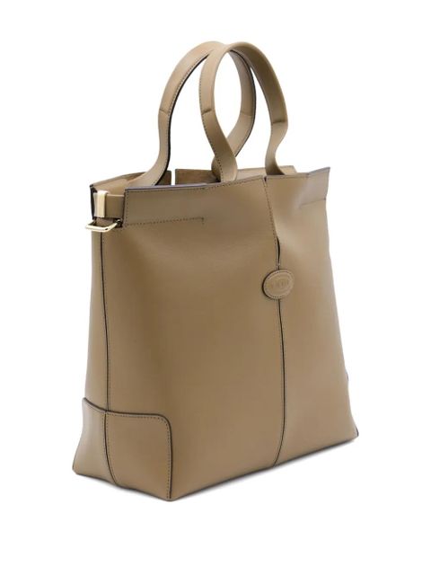 Tod's double-handle leather tote bag - Brown