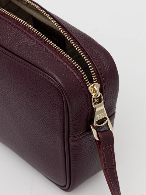 Patrizia Pepe torebka skórzana kolor bordowy CB8985 L001