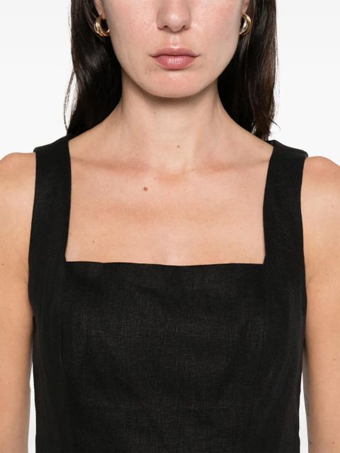 Faithfull the Brand Mina square-neck top - Black
