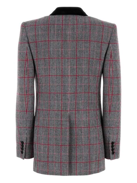 Chloé check-pattern wool blazer - Black - zdjęcie produktu nr 2