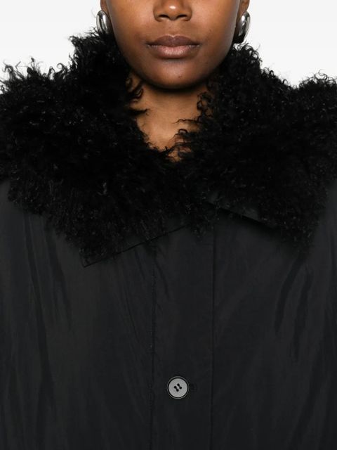 Yves Salomon faux fur-trim jacket - Black