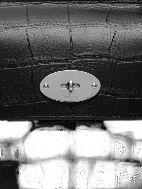 Mulberry small Antony croc-embossing satchel bag - Black