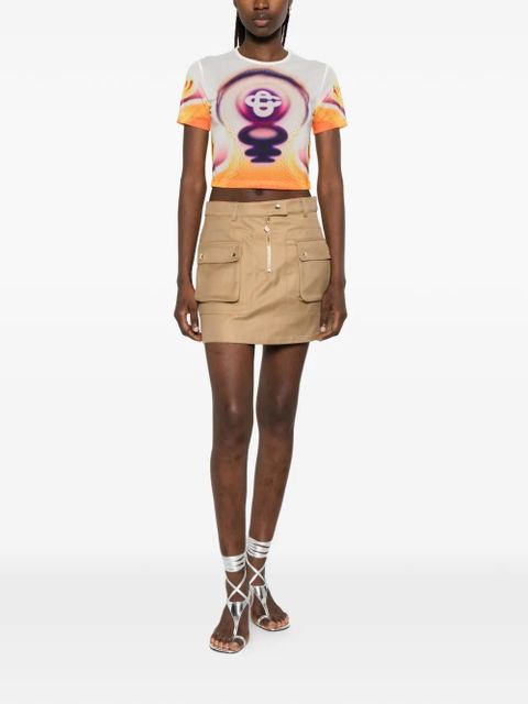 Casablanca flap-pocket mini skirt - Neutrals - zdjęcie produktu nr 2