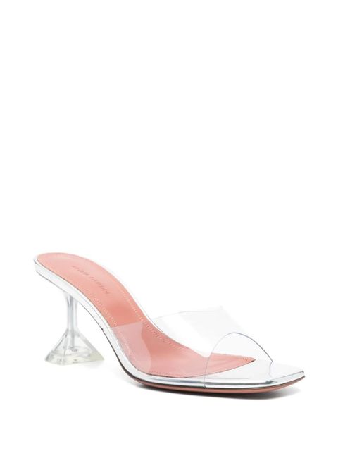Amina Muaddi 70mm Lupita Glass sandals - White
