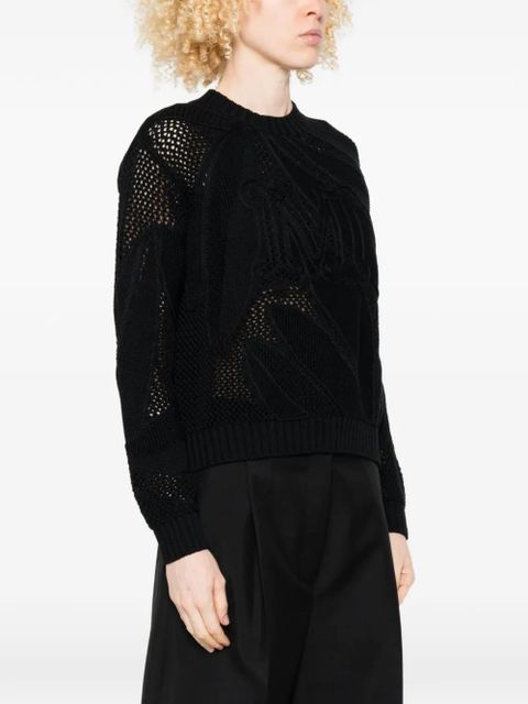 Max Mara openwork sweater - Black