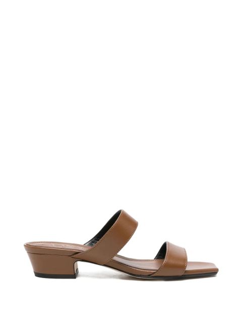 Aeyde square-toe leather sandals - Brown - zdjęcie produktu nr 1
