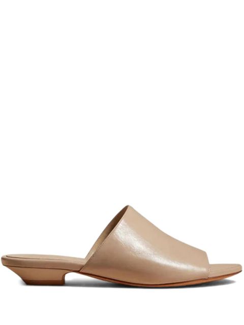 KHAITE 30mm leather slide sandals - Neutrals - zdjęcie produktu nr 1