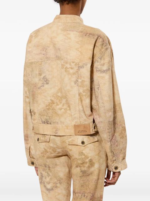 ISABEL MARANT Cyndel abstract-pattern jacket - Neutrals