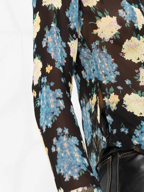 Diesel floral-print shirt - Black