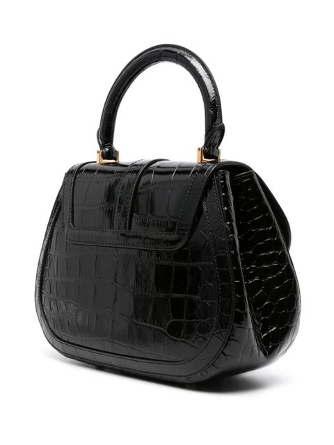 Versace Greca Goddess leather tote bag - Black