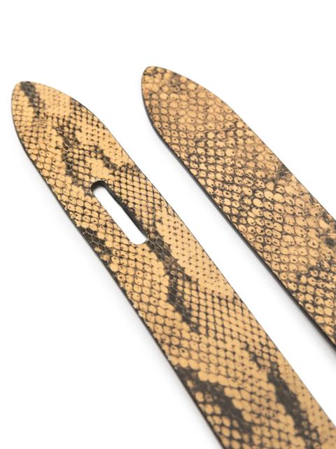 ISABEL MARANT Lecce snakeskin-effect belt - Neutrals - zdjęcie produktu nr 2