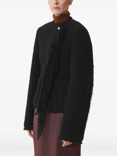 Lanvin asymmetrical fringe-detail jacket - Black