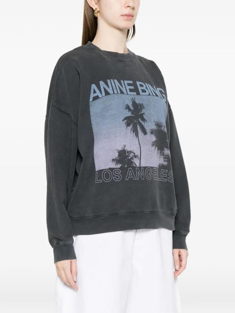 ANINE BING Miles washed grey sweatshirt