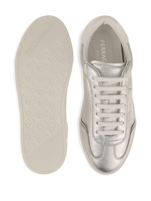 Ferragamo leather low-top sneakers - Grey