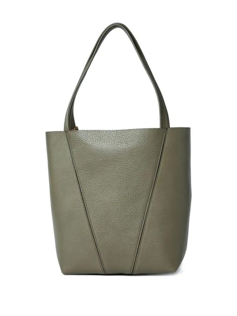 Chloé Spin pebble-grain logo tote bag - Green - zdjęcie produktu nr 2