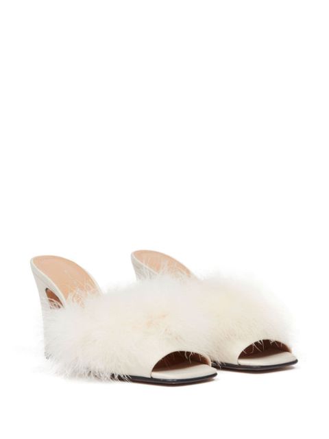Maison Margiela 90mm Feather satin sandals - White - zdjęcie produktu nr 2