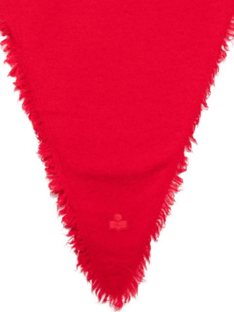 ISABEL MARANT Penina frayed scarf - Red