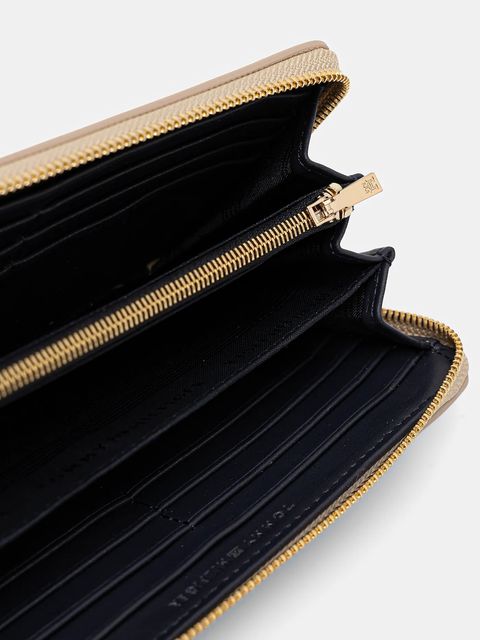 Tommy Hilfiger portfel damski kolor beżowy AW0AW17744