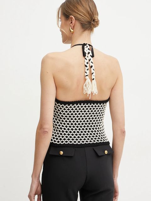 Simona Corsellini top damskie kolor czarny P25CPTOO04