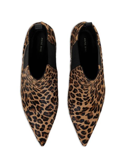 ANINE BING Stevie leopard-print boots - Brown