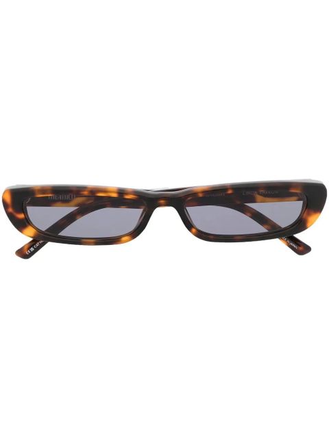 The Attico Thea rectangle-frame sunglasses - Brown - zdjęcie produktu nr 1