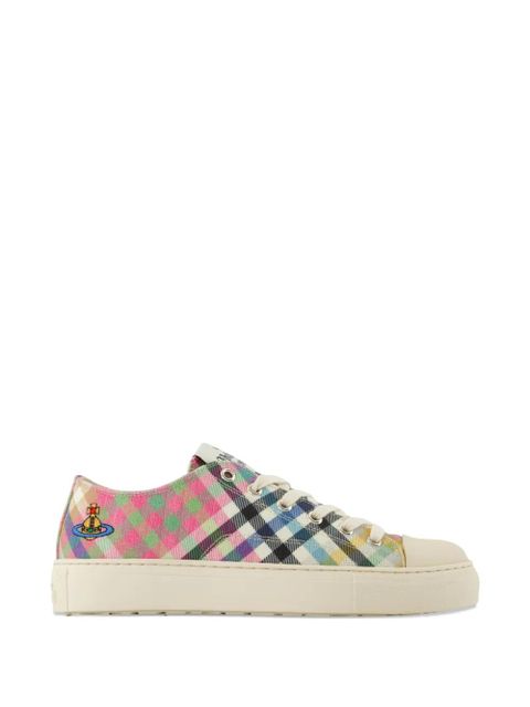 Vivienne Westwood Plimsoll plaid sneakers - White - zdjęcie produktu nr 1