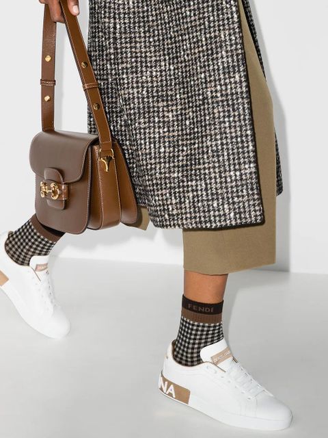 Dolce & Gabbana Portofino leather sneakers - White