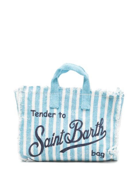 MC2 Saint Barth striped frayed-edge phone bag - Blue - zdjęcie produktu nr 1