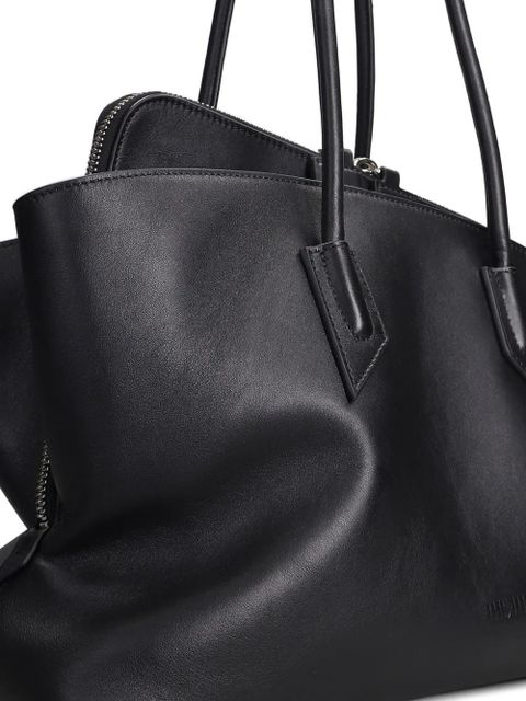 The Attico medium La Passeggiata leather tote bag - Black