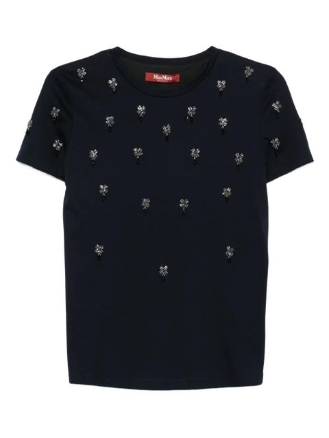 Max Mara embellished short-sleeved T-shirt - Blue - zdjęcie produktu nr 1