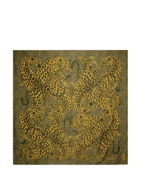 Saint Laurent leopard-print scarf - Brown - zdjęcie produktu nr 1