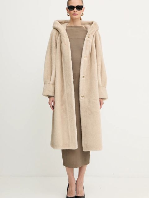 Luisa Spagnoli płaszcz kolor beżowy 542439 - zdjęcie produktu nr 2