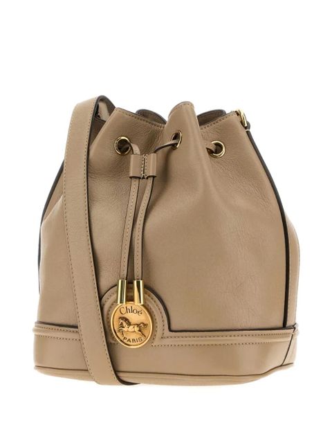 Chloé Cappuccino leather drawstring bucket bag - Neutrals - zdjęcie produktu nr 2
