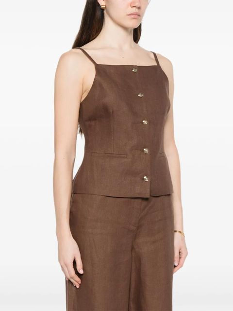 Maje buttoned top - Brown