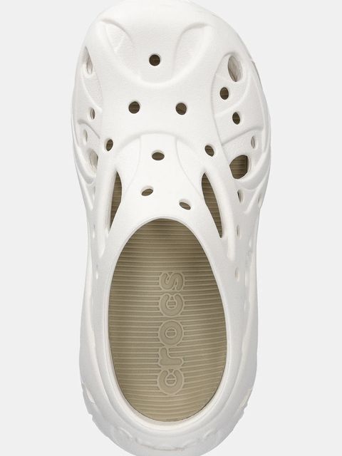 Crocs klapki Caged W Clog damskie kolor biały na platformie 211141