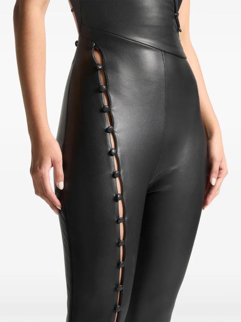 Manière De Voir Cut Out Button Detail Jumpsuit - Black